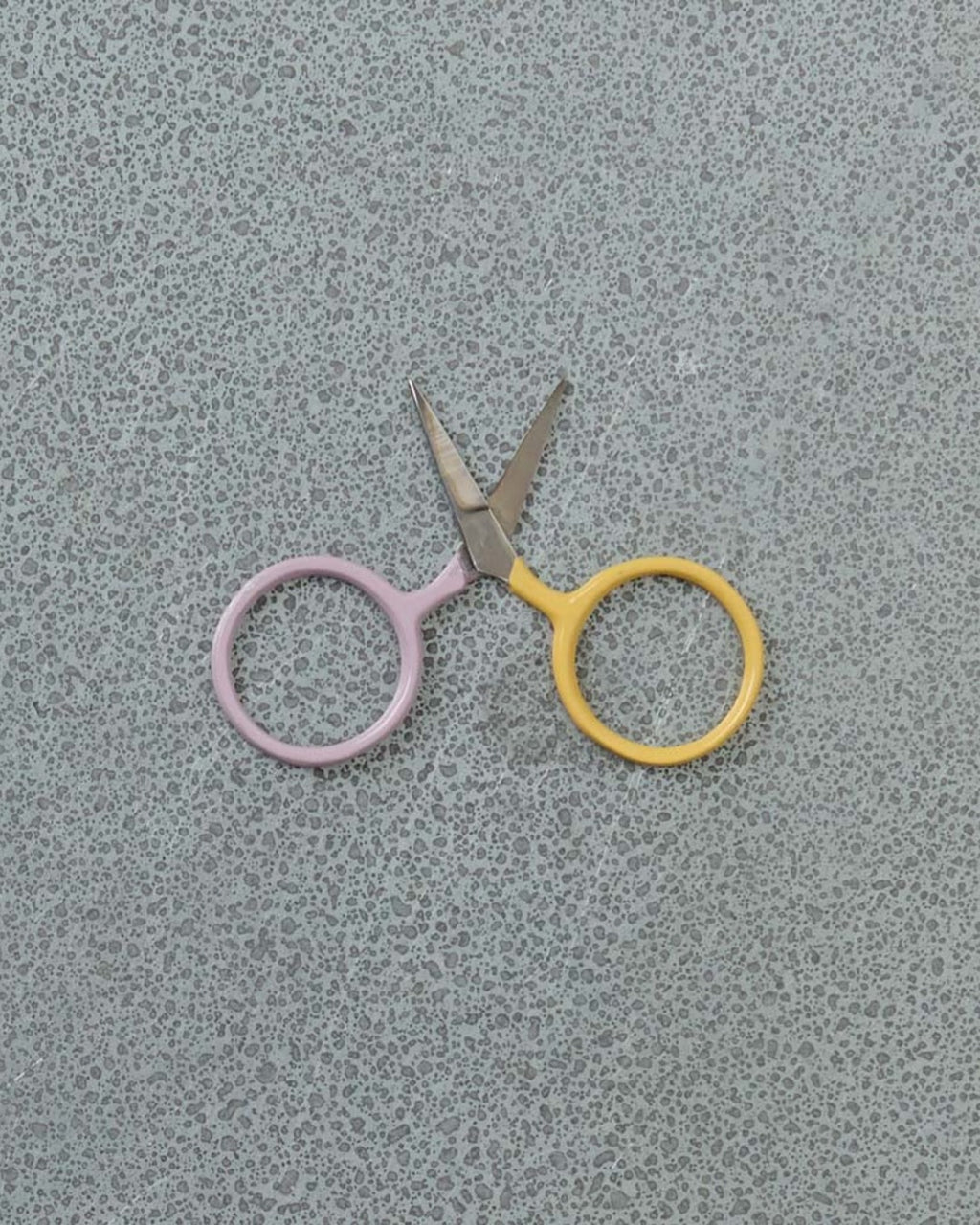 Degen - Mini Round Scissors - Yellow & Lilac