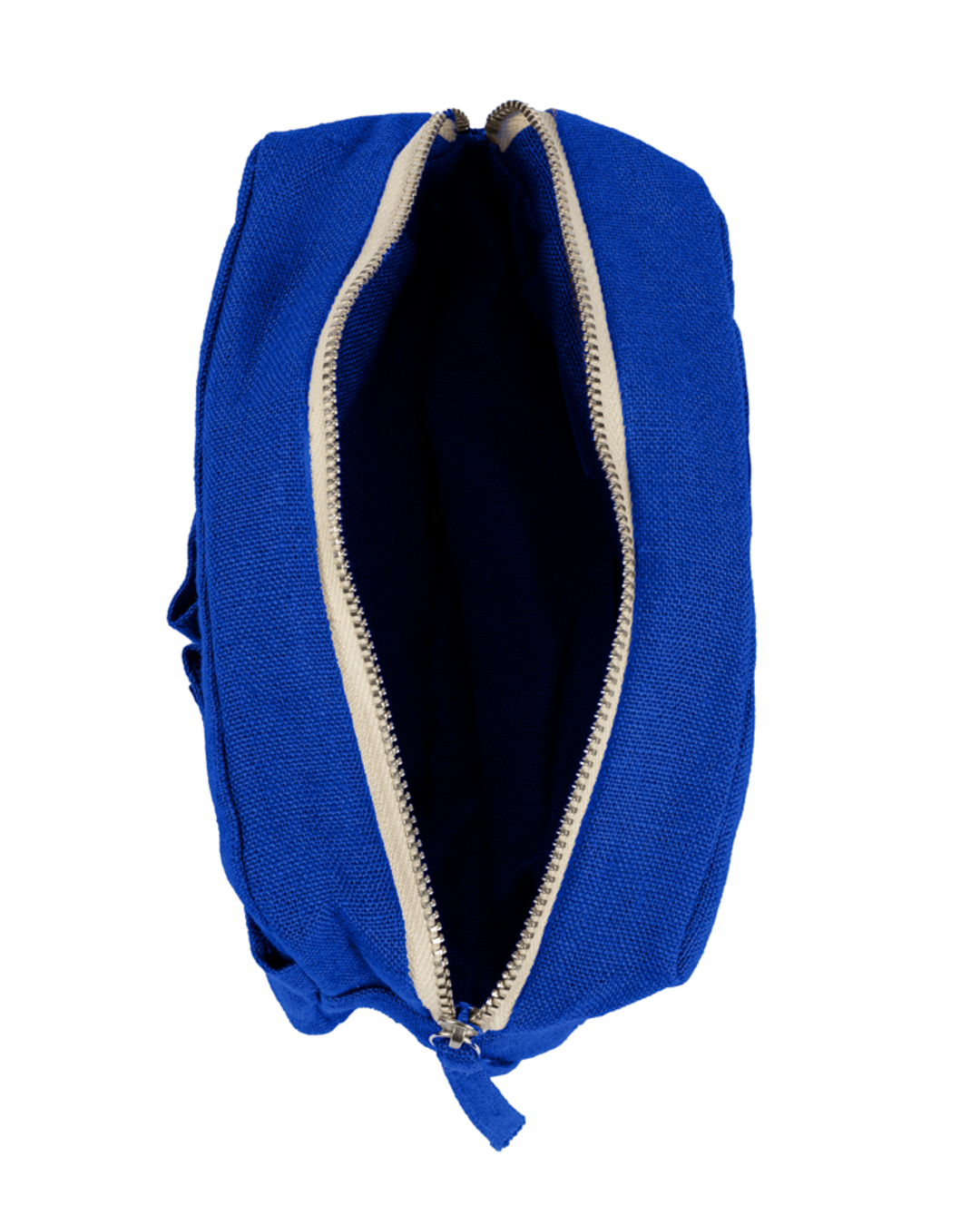 Merci - Trousse En Lin Lavé - Bleu Cobalt 60