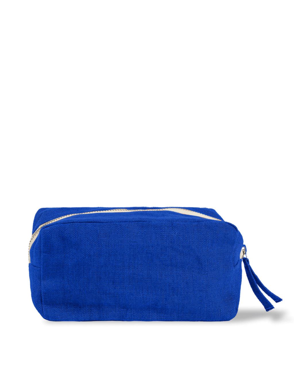 Merci - Trousse En Lin Lavé - Bleu Cobalt 60