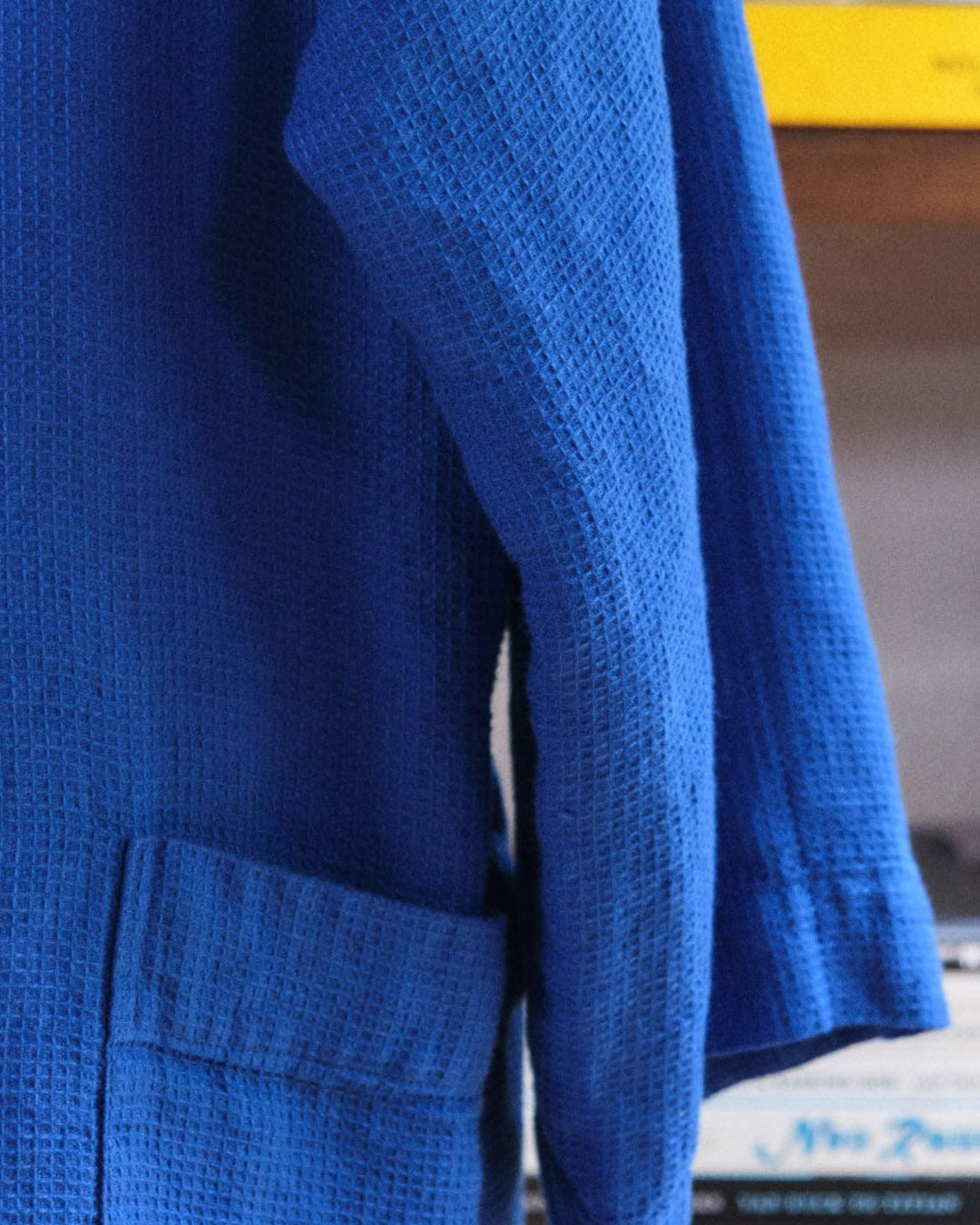 Merci - Linen bathrobe - Blue Cobalt-60