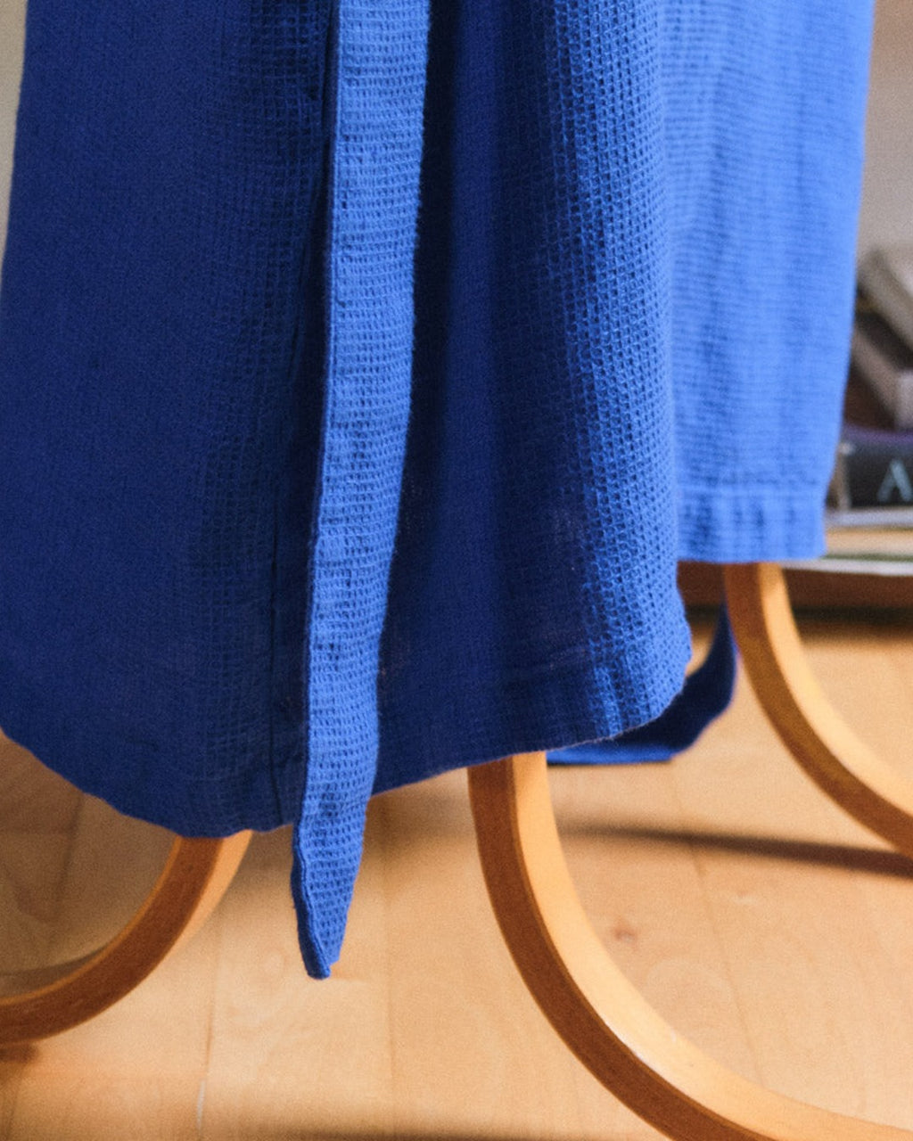 Merci - Linen bathrobe - Blue Cobalt-60