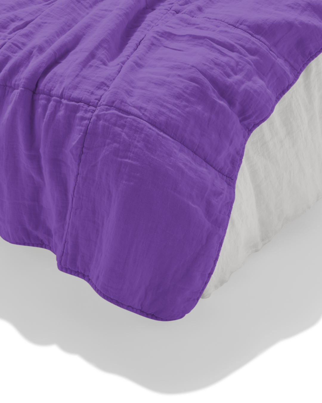 Merci - Pure washed linen quilt - Storm Violet