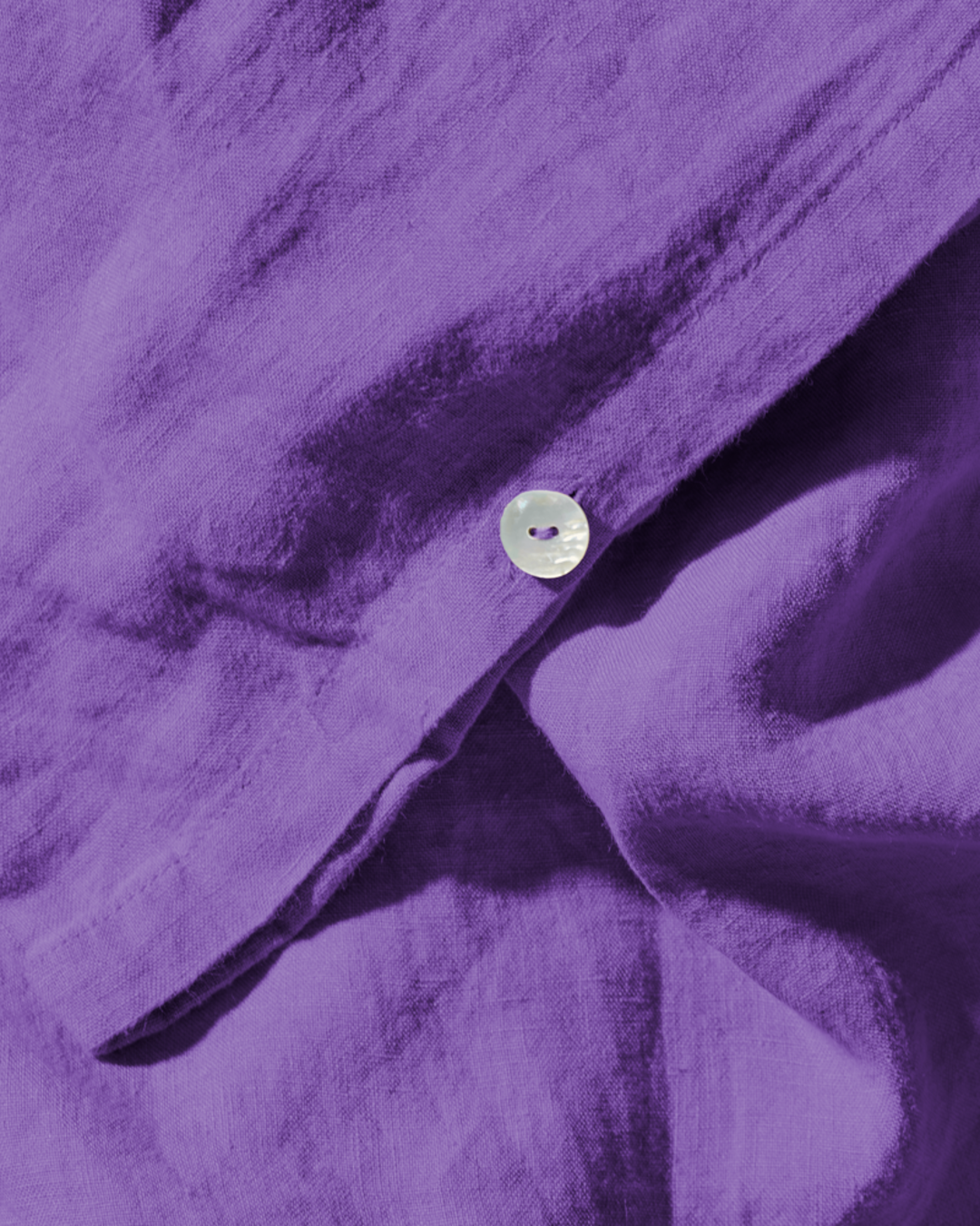 Merci - Washed linen duvet cover - Storm Violet