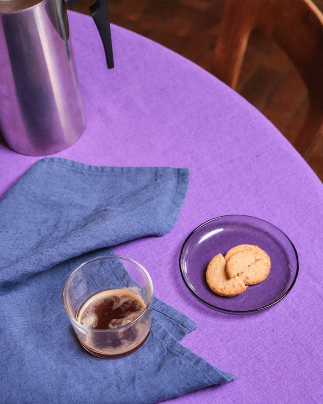 Merci - Washed linen napkin - Blue Pacific