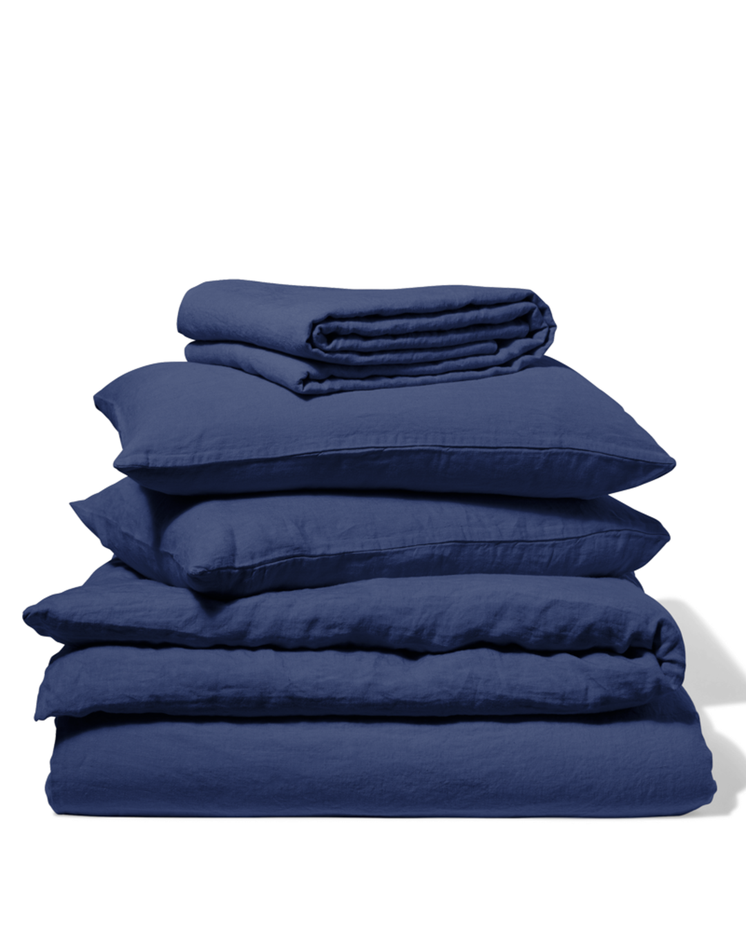 Merci - Washed linen flat sheet - Blue Pacific