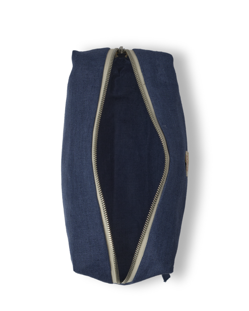 Merci - Trousse De Toilette En Lin Lavé - Bleu Pacifique