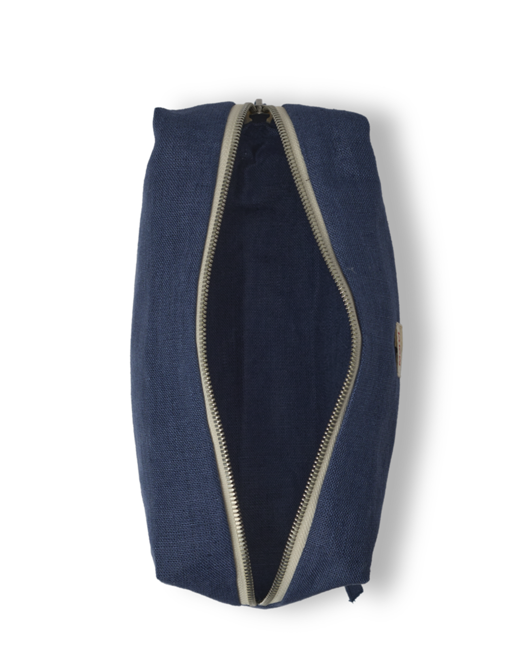Merci - Trousse De Toilette En Lin Lavé - Bleu Pacifique