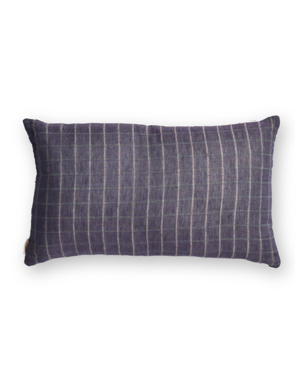 Merci - Washed linen pillowcase - Purple Checks