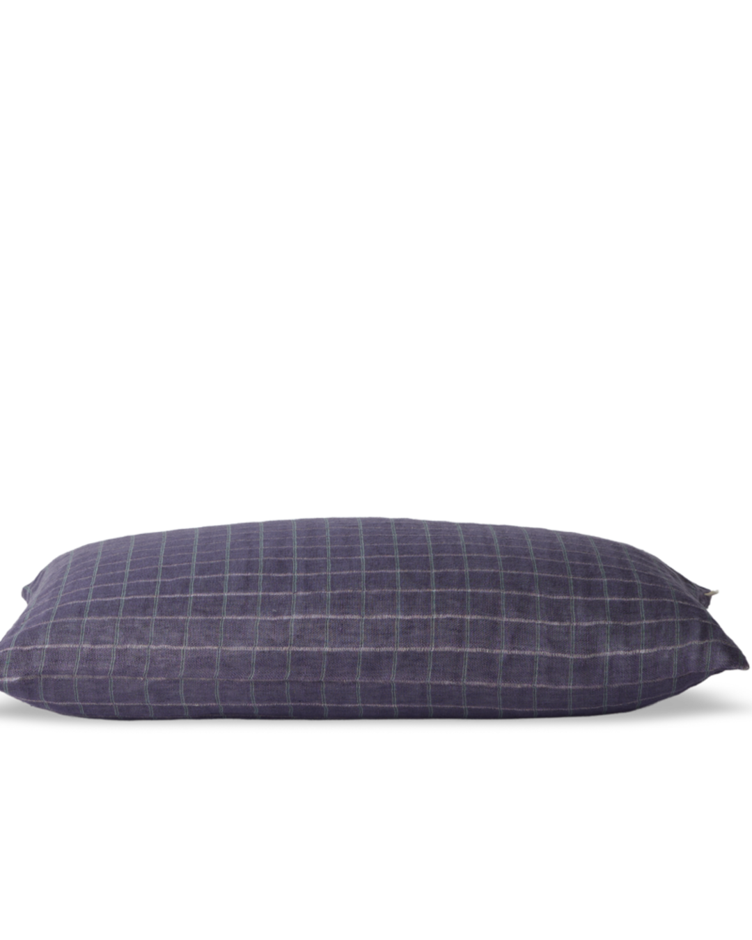 Merci - Washed linen pillowcase - Purple Checks