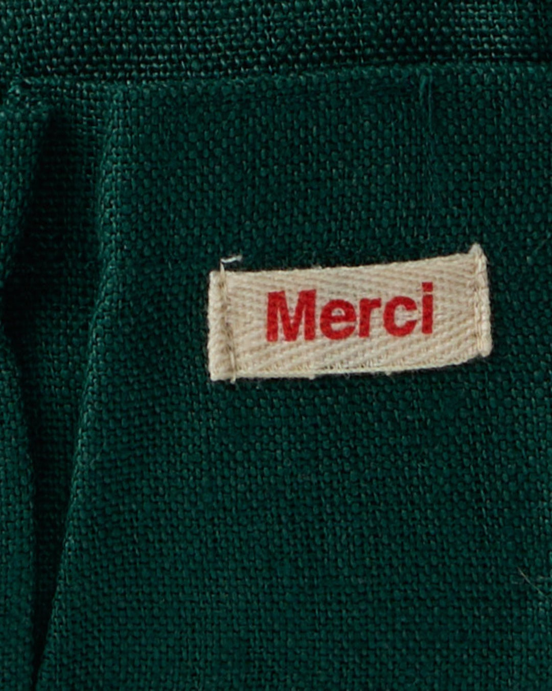 Merci - Washed linen pencil case - Sequoia Green