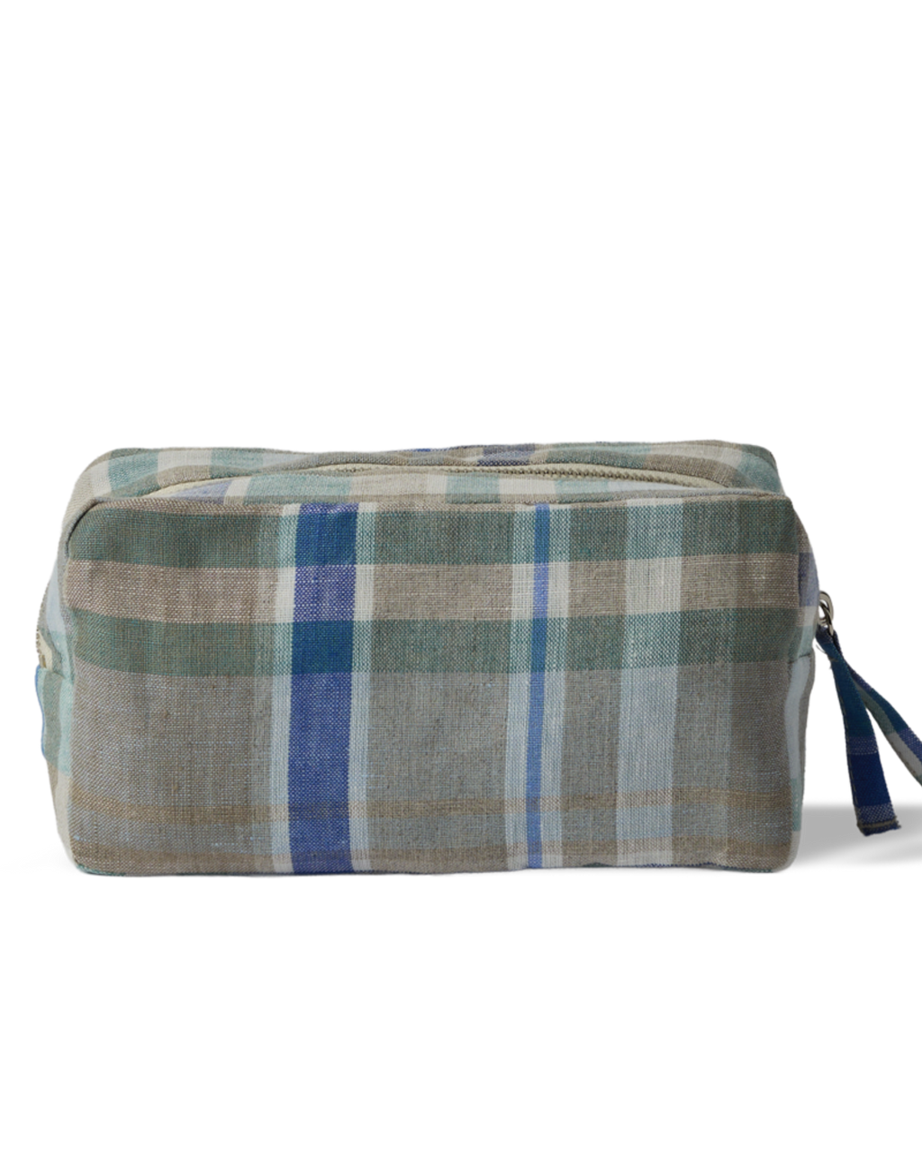 Merci - Trousse En Lin Lavé - Carreaux Bibliothèque
