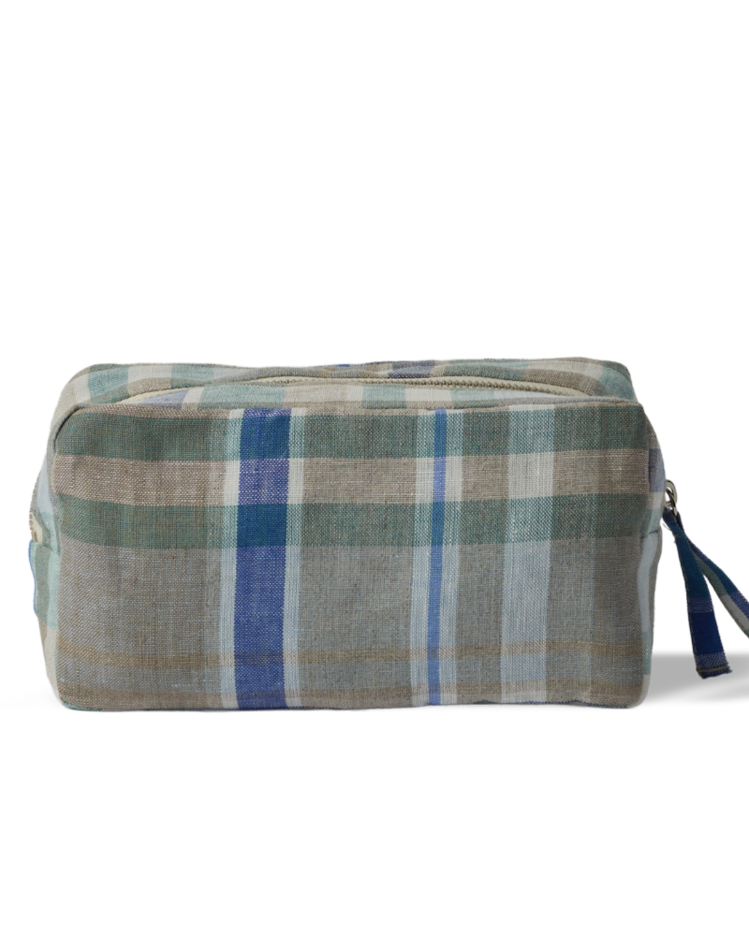Merci - Trousse En Lin Lavé - Carreaux Bibliothèque