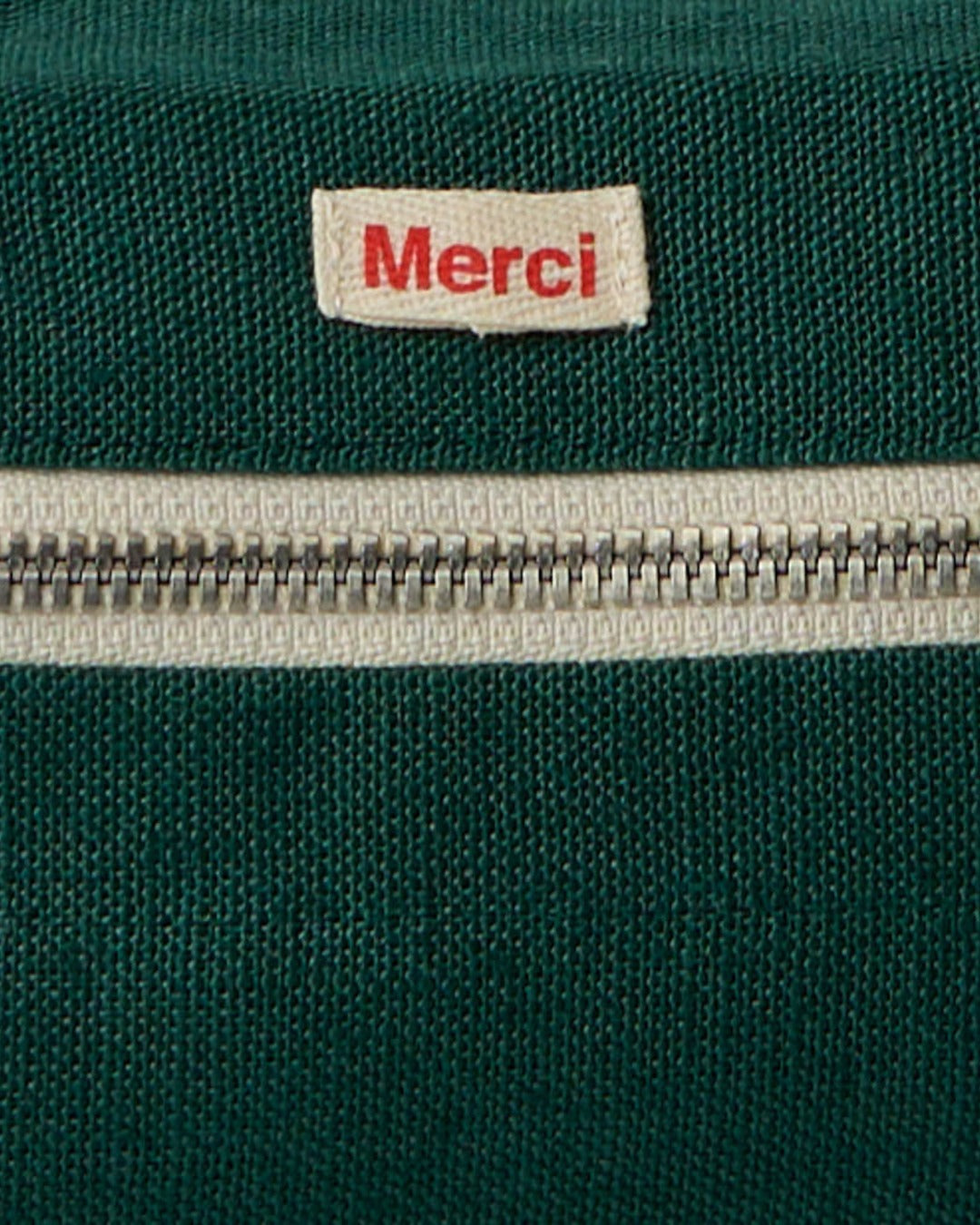 Merci - Trousse De Toilette En Lin Lavé - Vert Séquoia