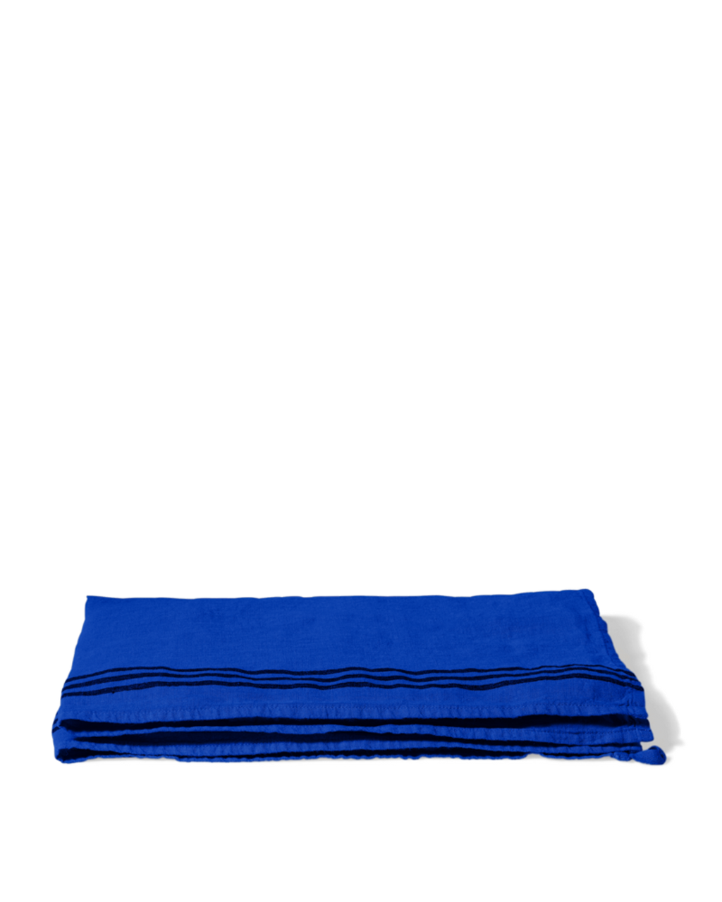 Merci - Washed linen tea towel - Blue Cobalt-60