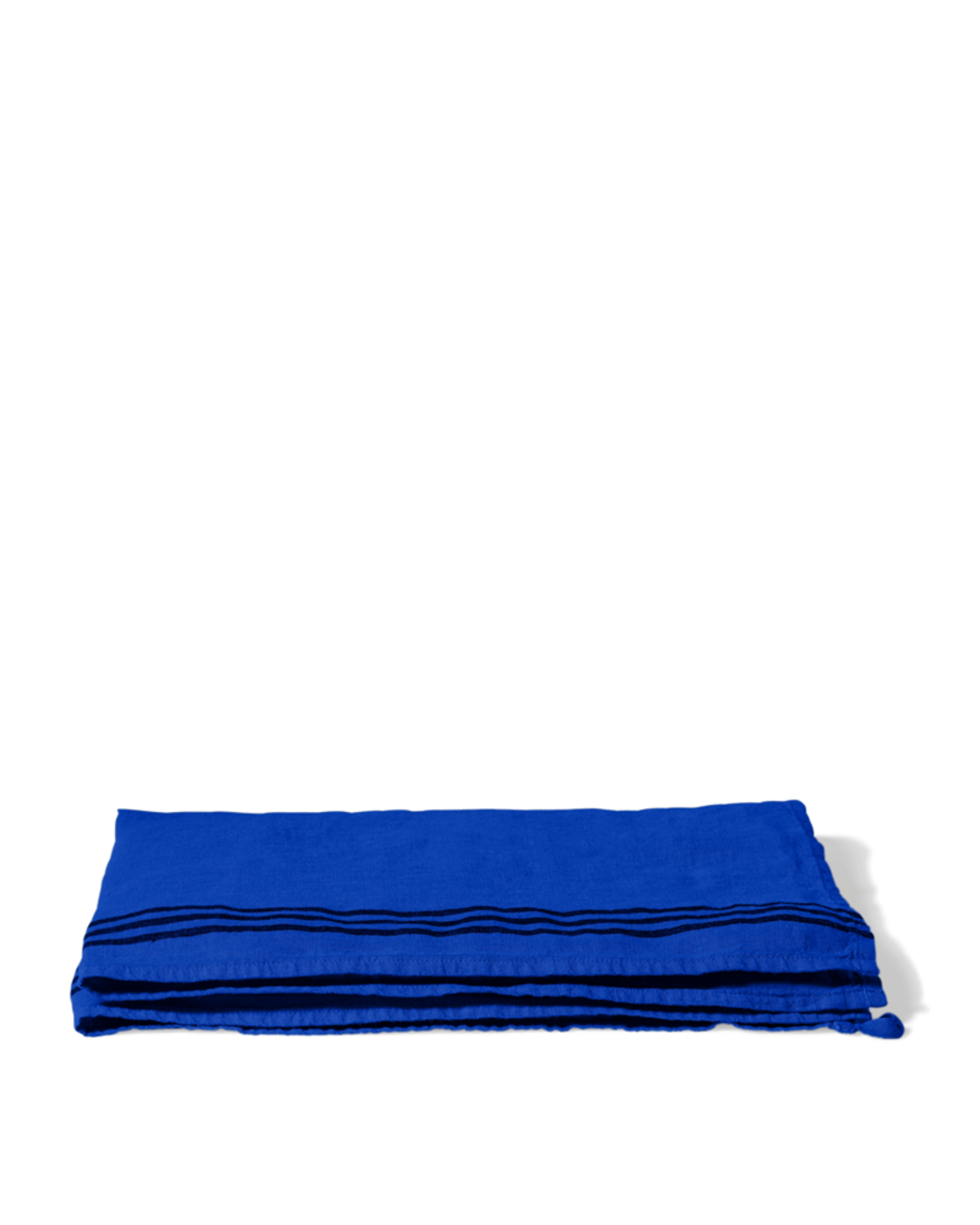 Merci - Washed linen tea towel - Blue Cobalt-60