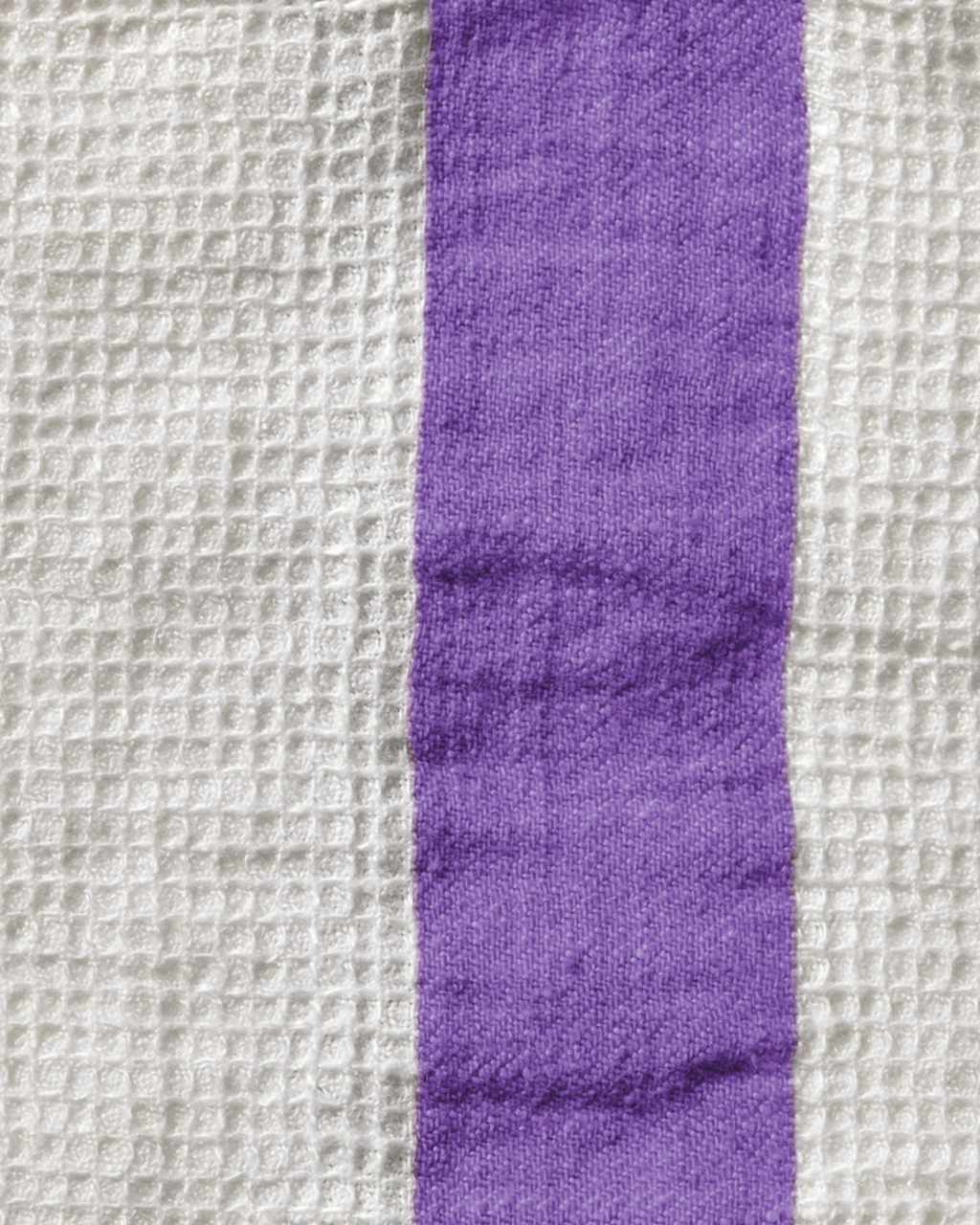 Merci - Linen bath towel - Honeycomb - Storm Violet Stripe