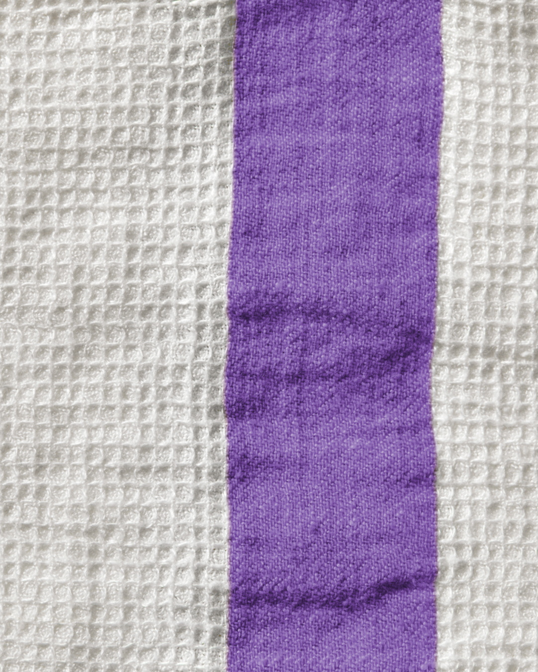 Merci - Linen bath towel - Honeycomb - Storm Violet Stripe