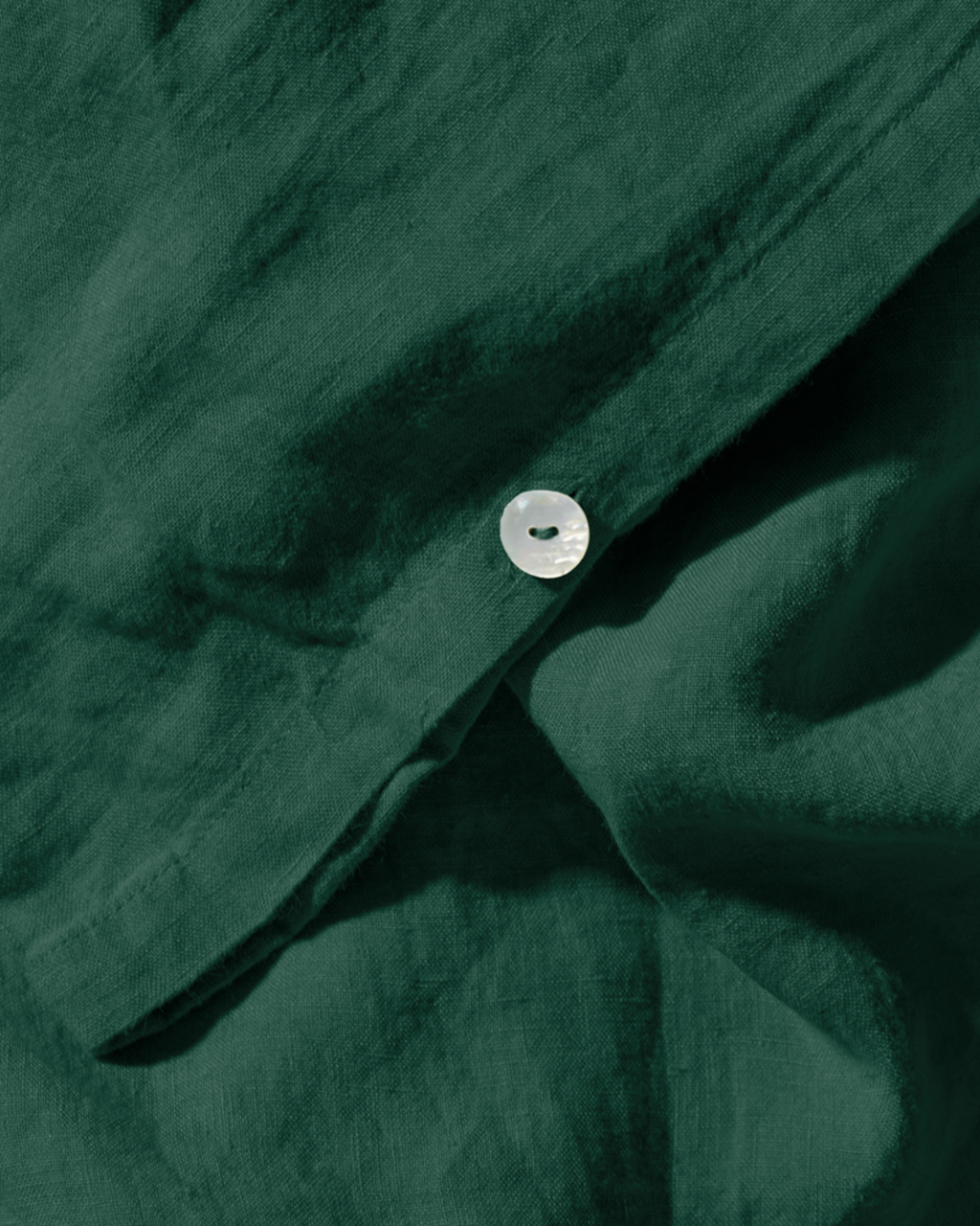 Merci - Housse De Couette En Lin Lavé - Vert Séquoia