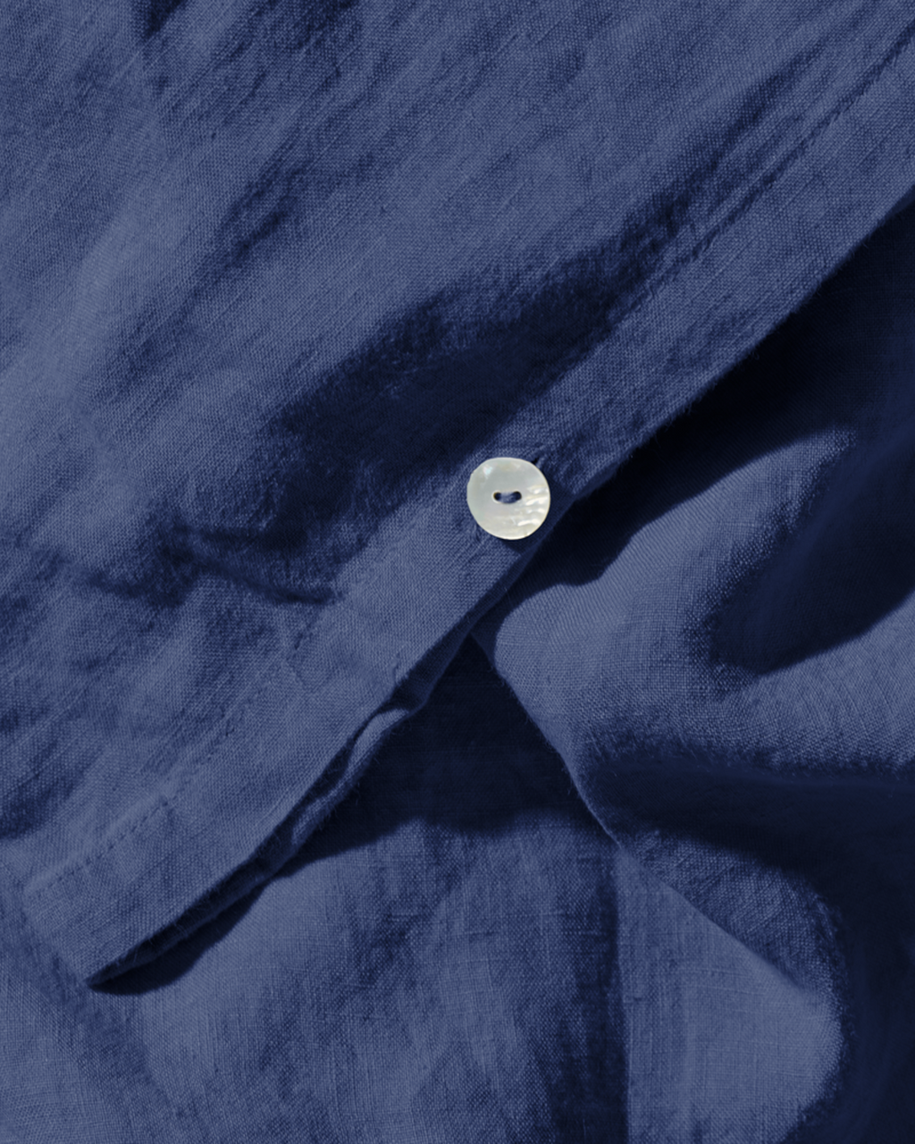 Merci - Washed linen duvet cover - Blue Pacific