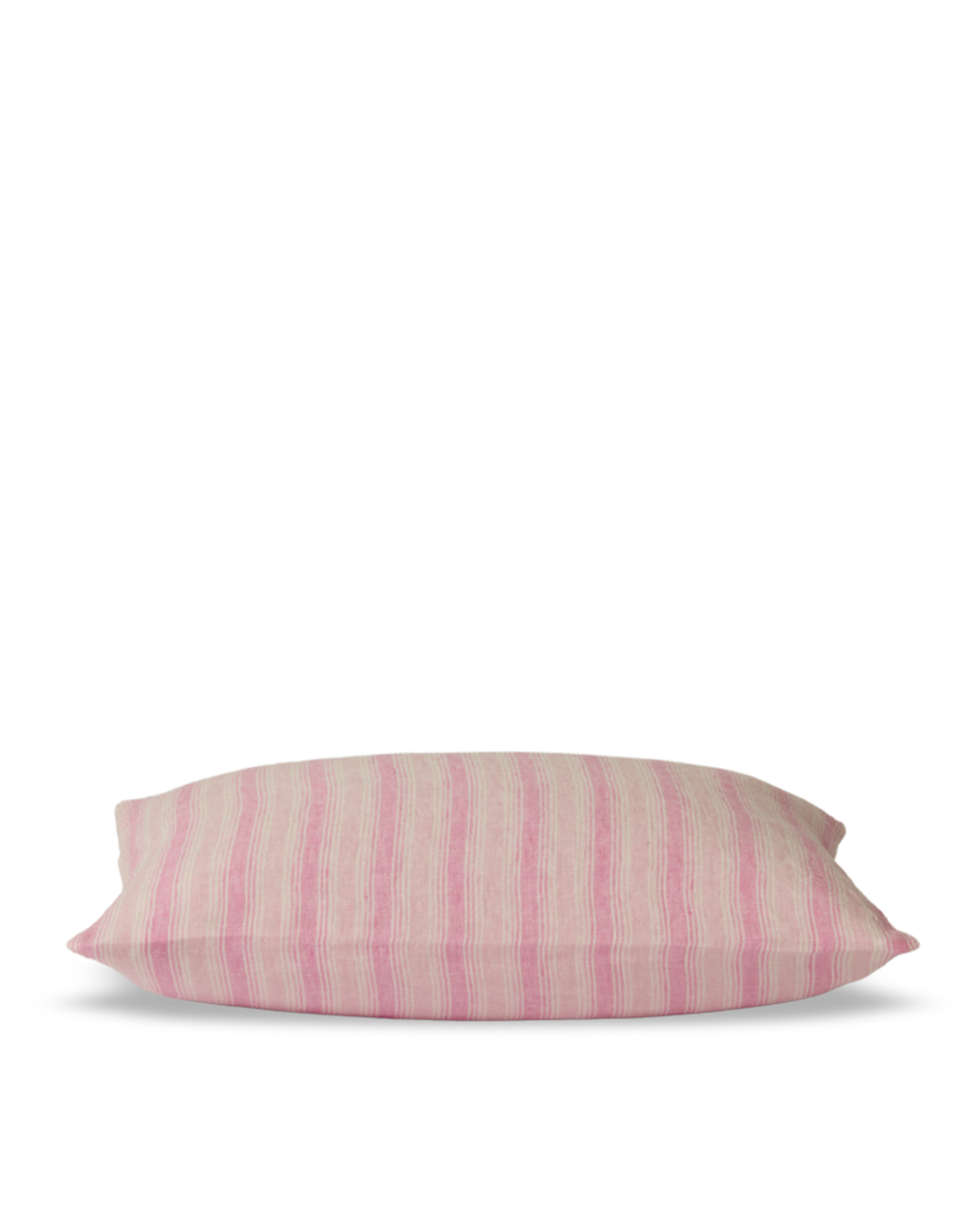 Merci - Washed linen pillowcase - Pink Weft Stripes