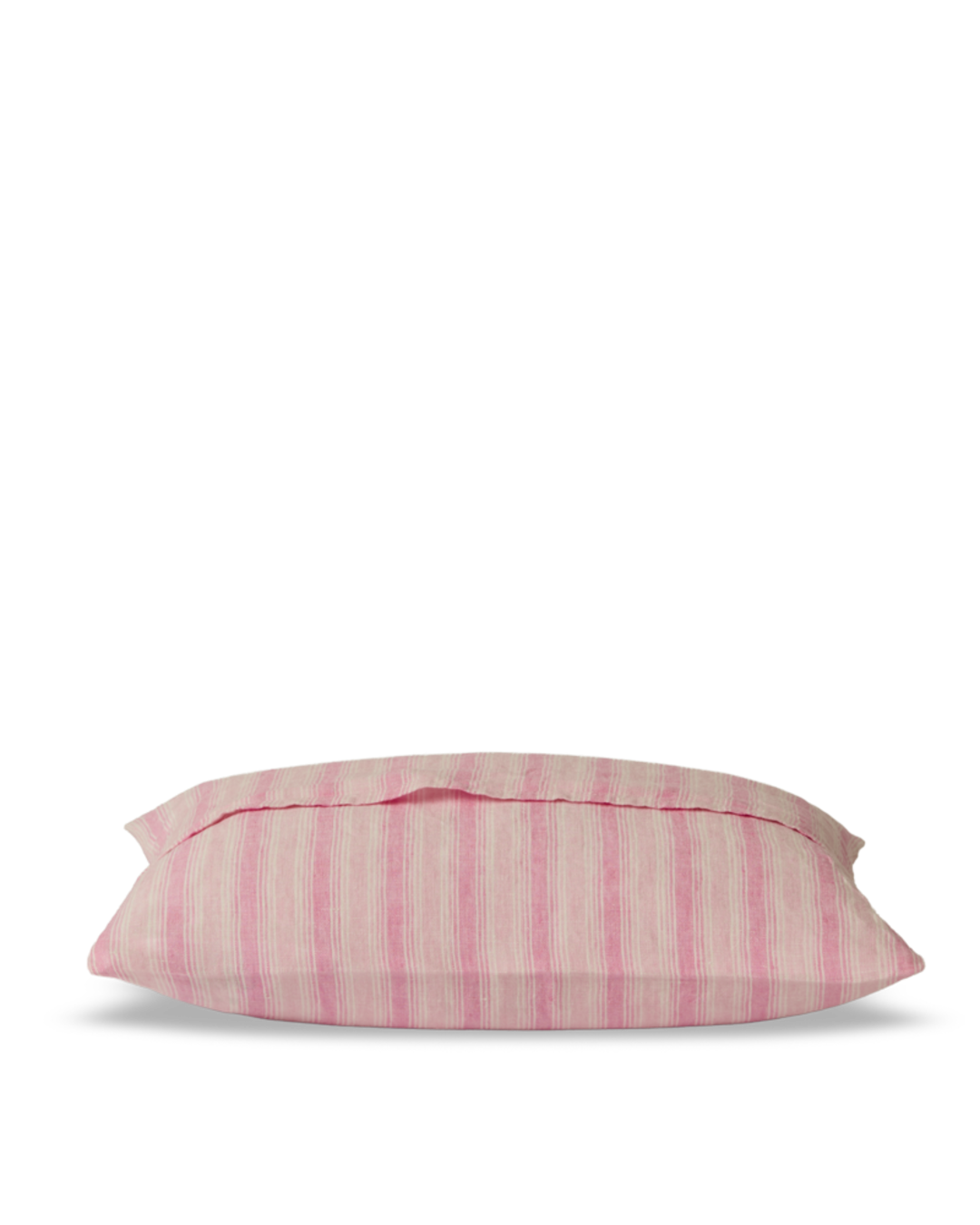 Merci - Washed linen pillowcase - Pink Weft Stripes