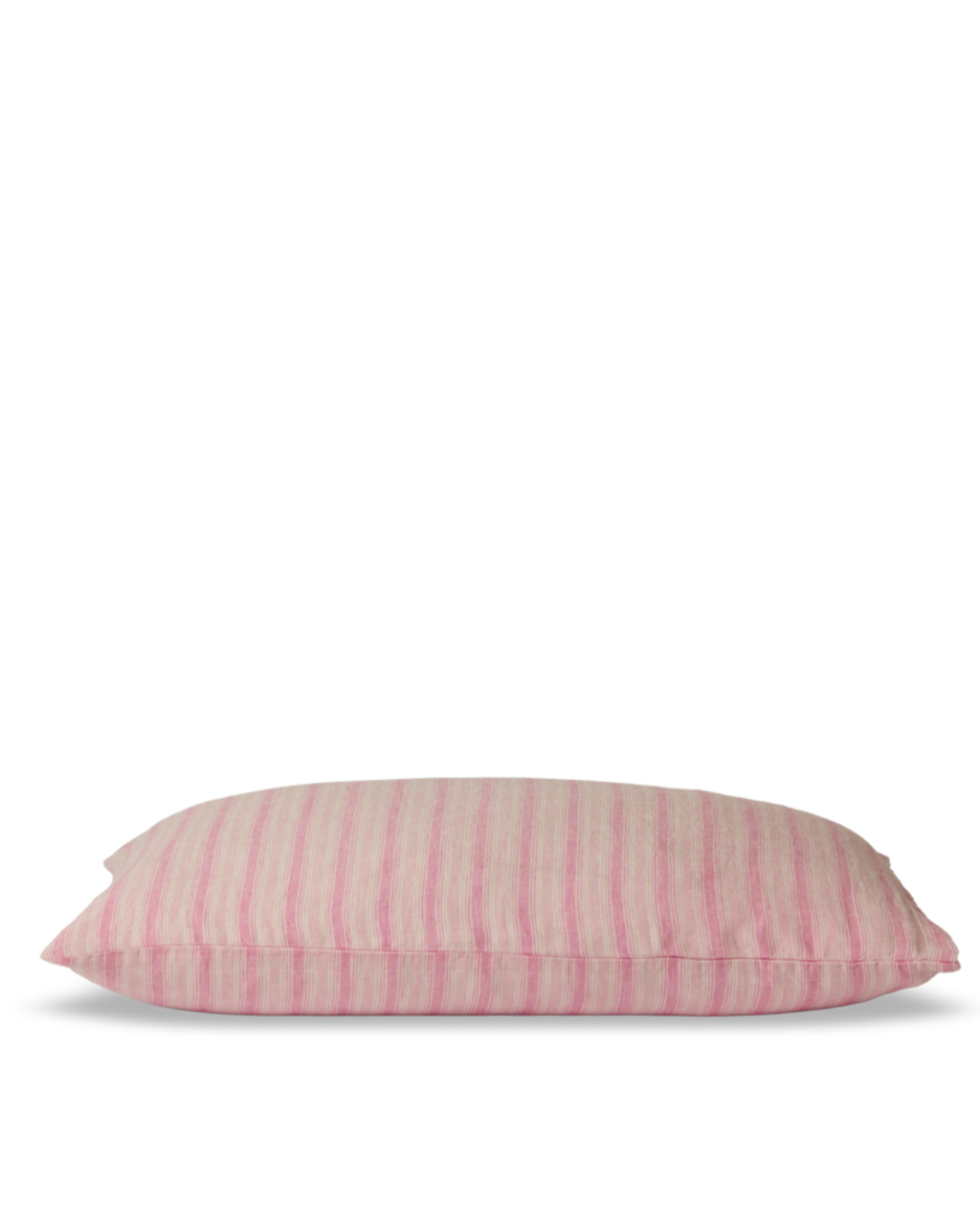 Merci - Washed linen pillowcase - Pink Weft Stripes