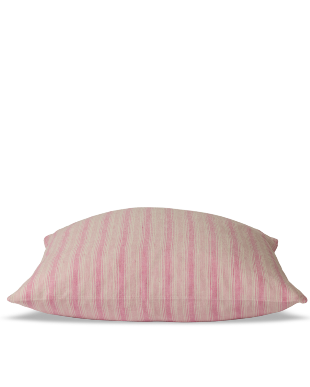 Merci - Washed linen pillowcase - Pink Weft Stripes