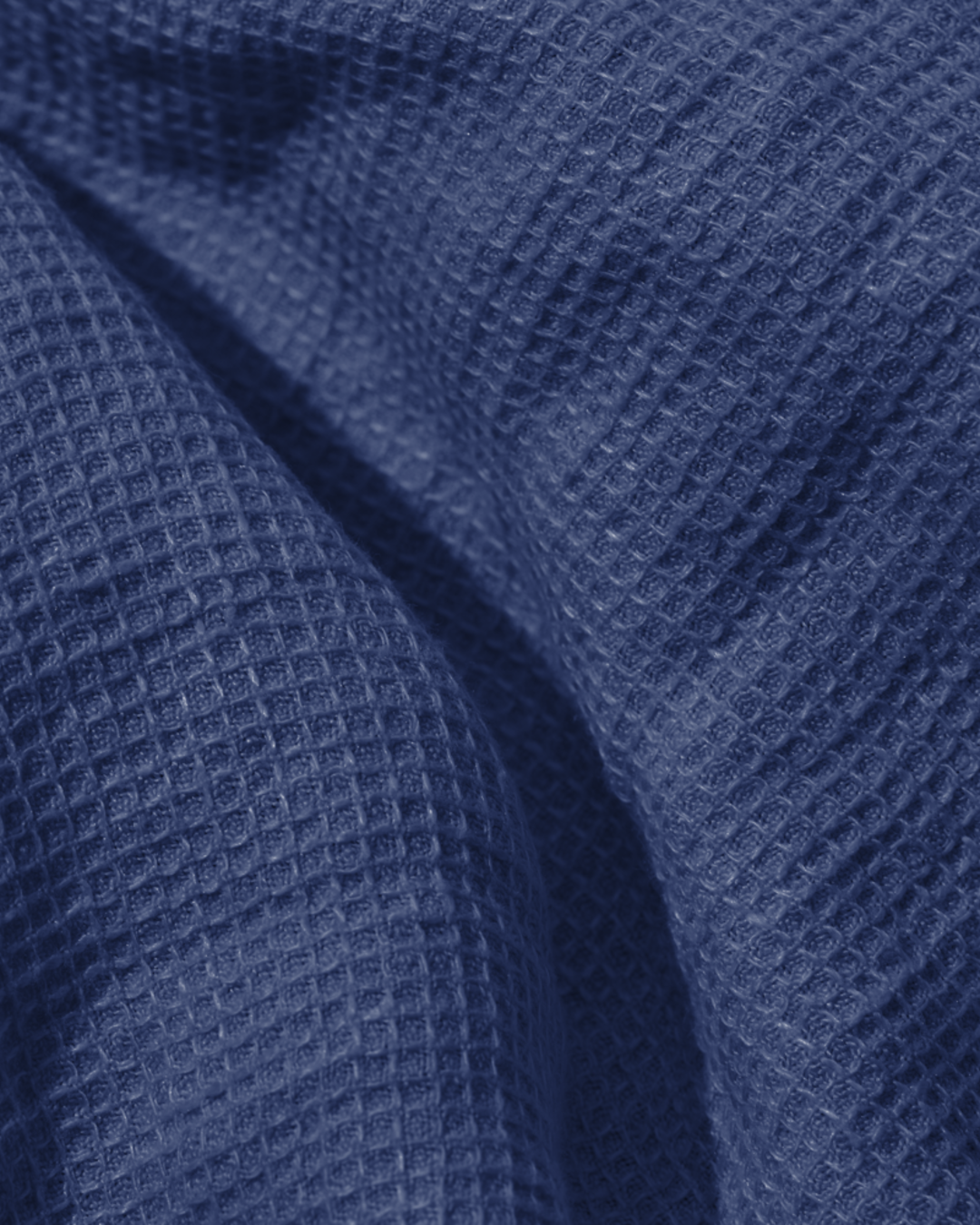 Merci - Linen bath towel - Honeycomb - Blue Pacific