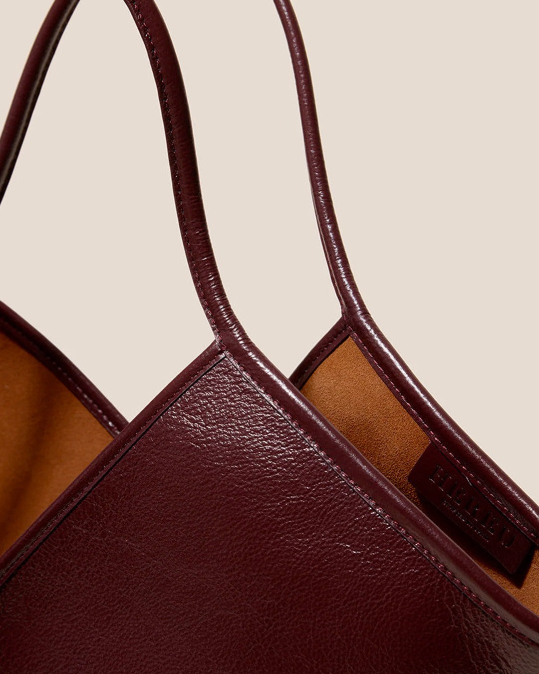 Hereu - Calella Distressed Leather Bag - Burgundy