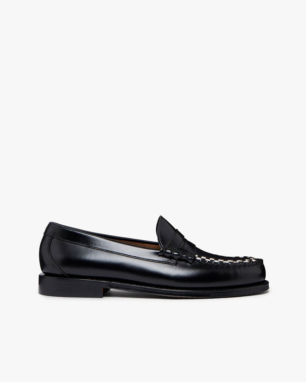 Gh Bass - Weejun Heritage Larson Weave Loafers - Black & White