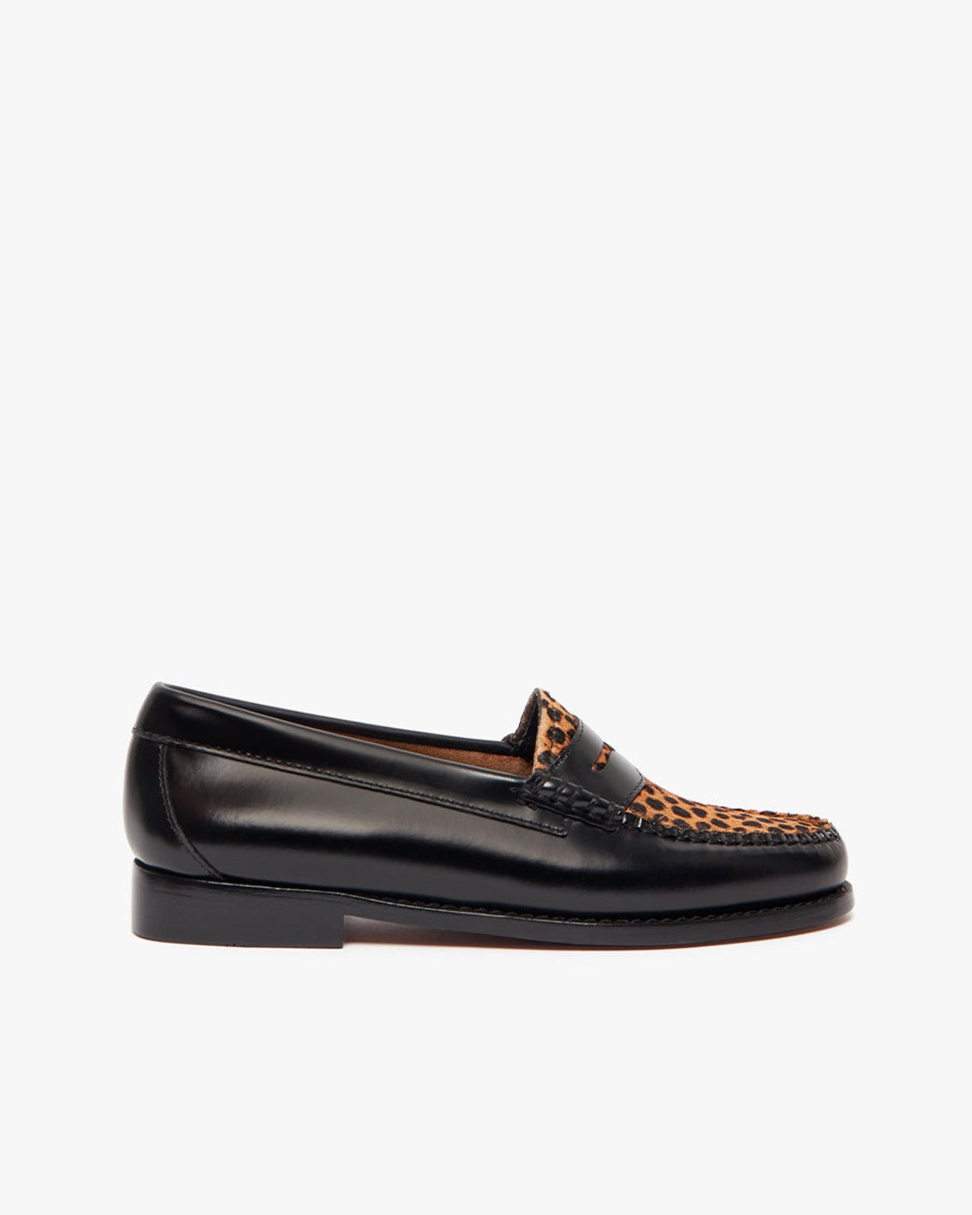 Gh Bass - Mocassins Weejun Penny Exotic - Noir Leopard