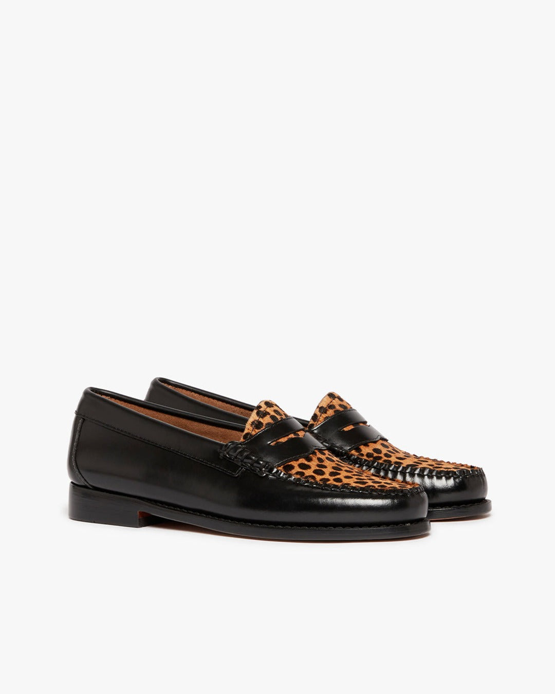 Gh Bass - Mocassins Weejun Penny Exotic - Noir Leopard
