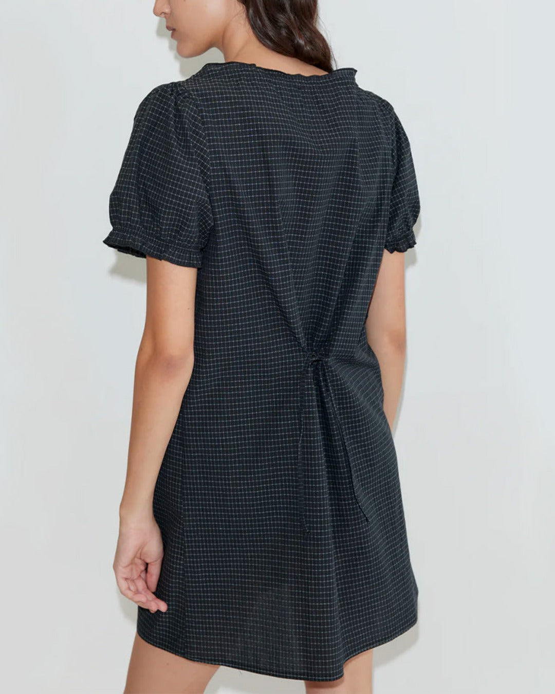 Deiji Studio - Short Buttoned Dress - Mono Grid