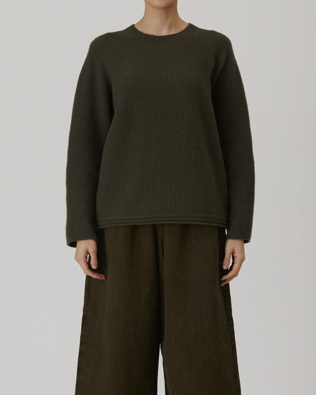 Pas De Calais - Round Neck Sweater - Khaki