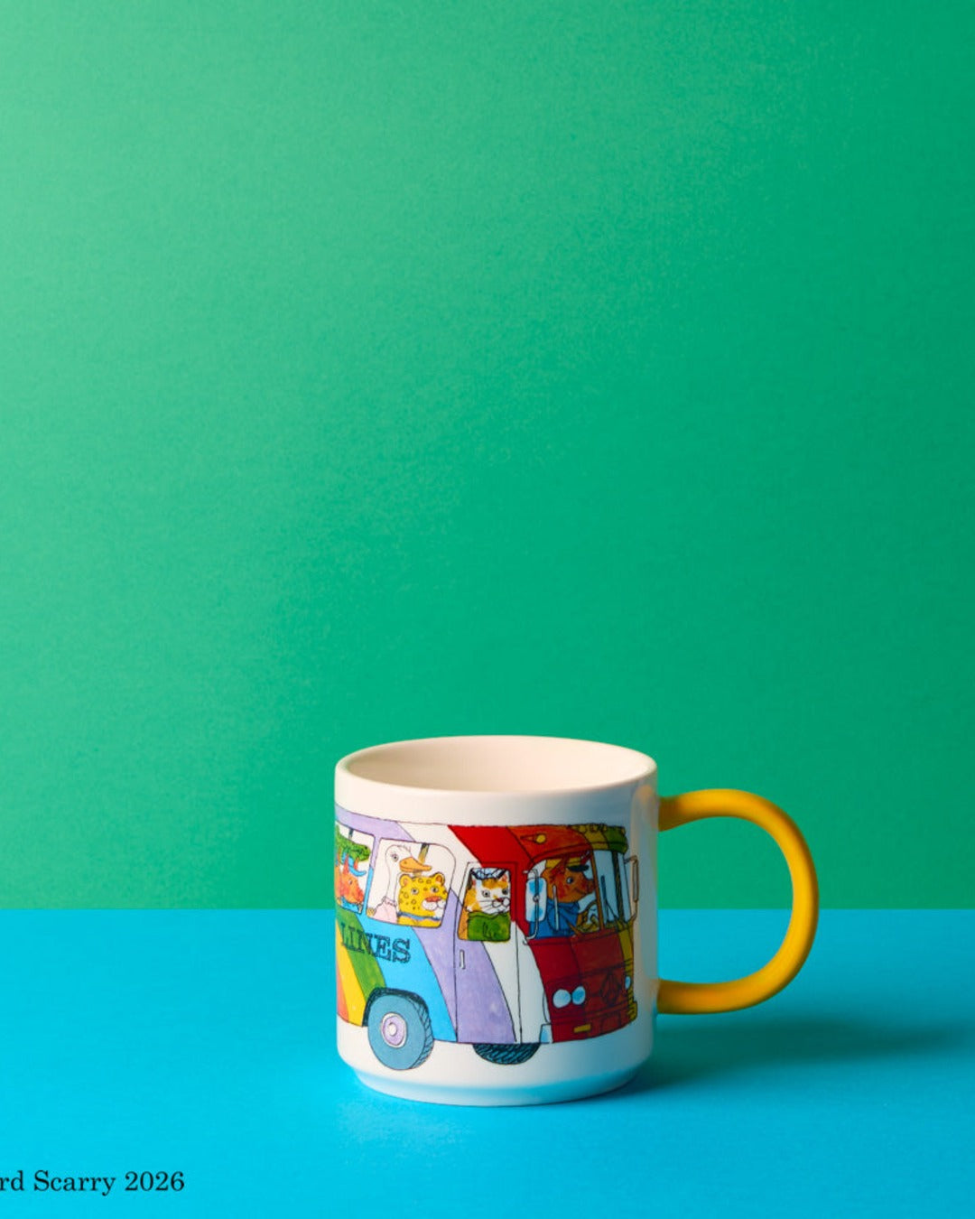 Magpie x Richard Scarry - Mug - Bus - Richard Scarry - Rainbow