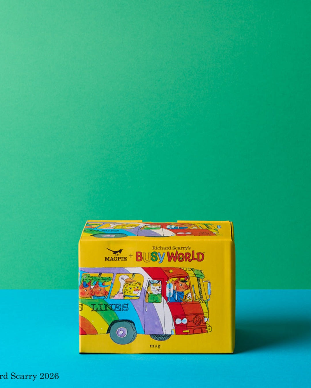 Magpie x Richard Scarry - Mug - Bus - Richard Scarry - Rainbow