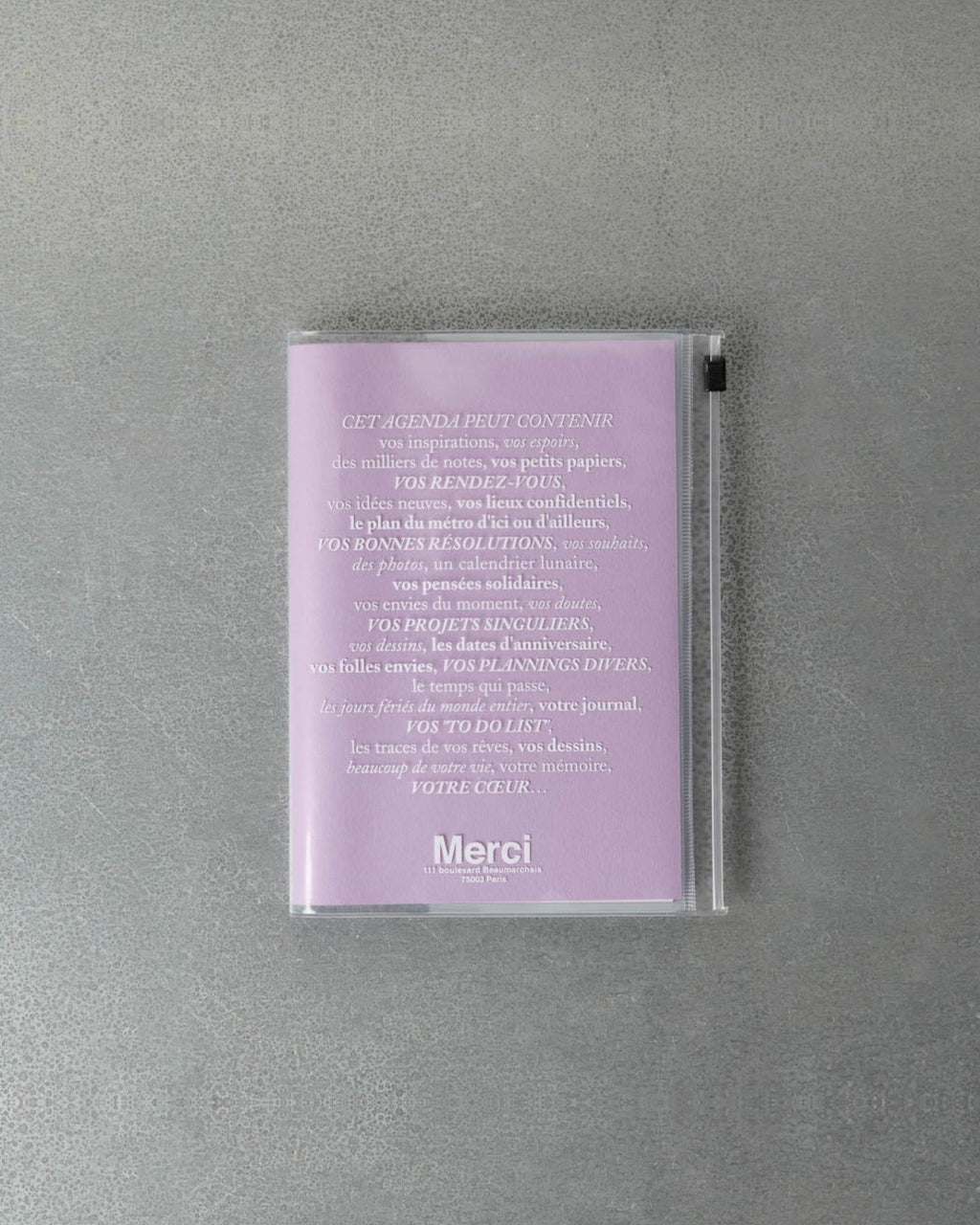 Merci - Calendar Merci Oct. 2026 – Dec. 2027 - Lavender