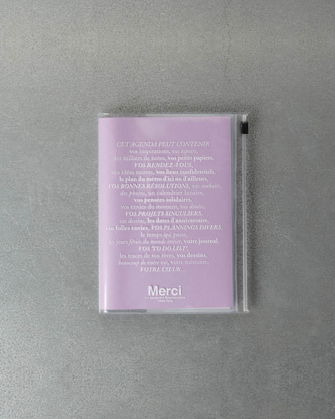 Merci - Calendar Merci Oct. 2026 – Dec. 2027 - Lavender