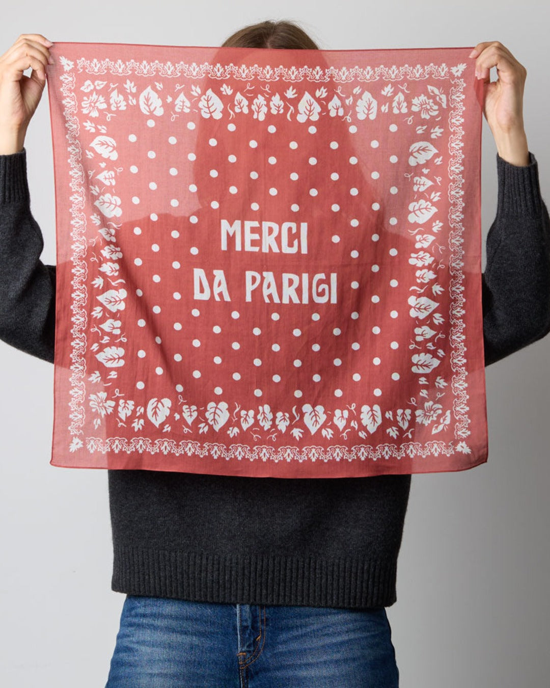 Merci - Bandana Da Parigi - Red & Ecru