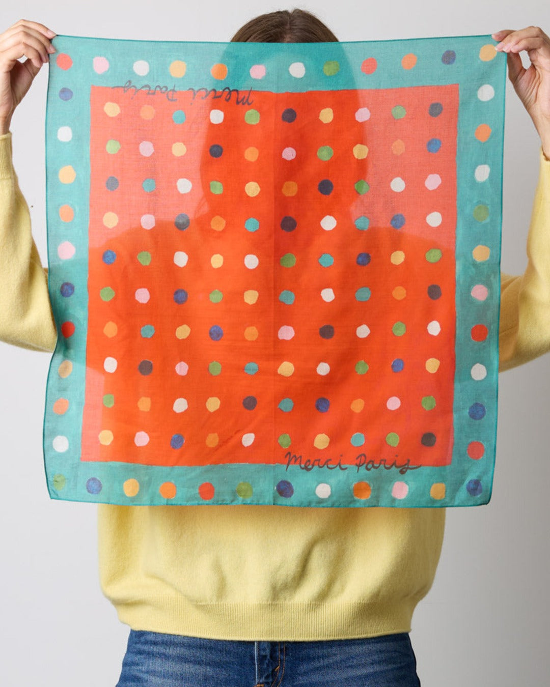 Merci - Polka Dot Bandana - Red and Green