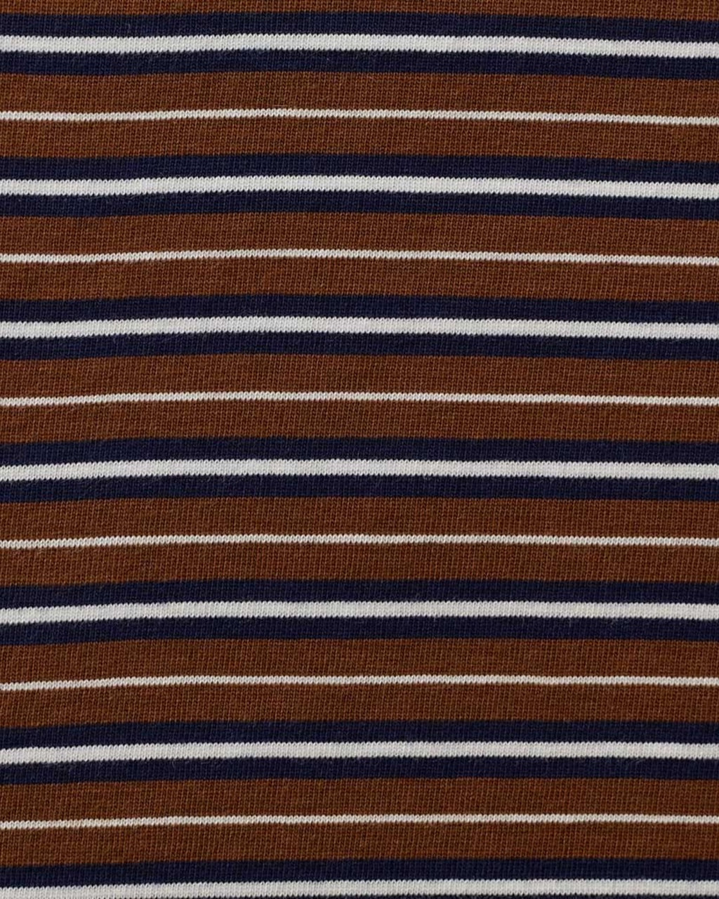 Merci - T-Shirt Rob Rayures - Marron & Marine