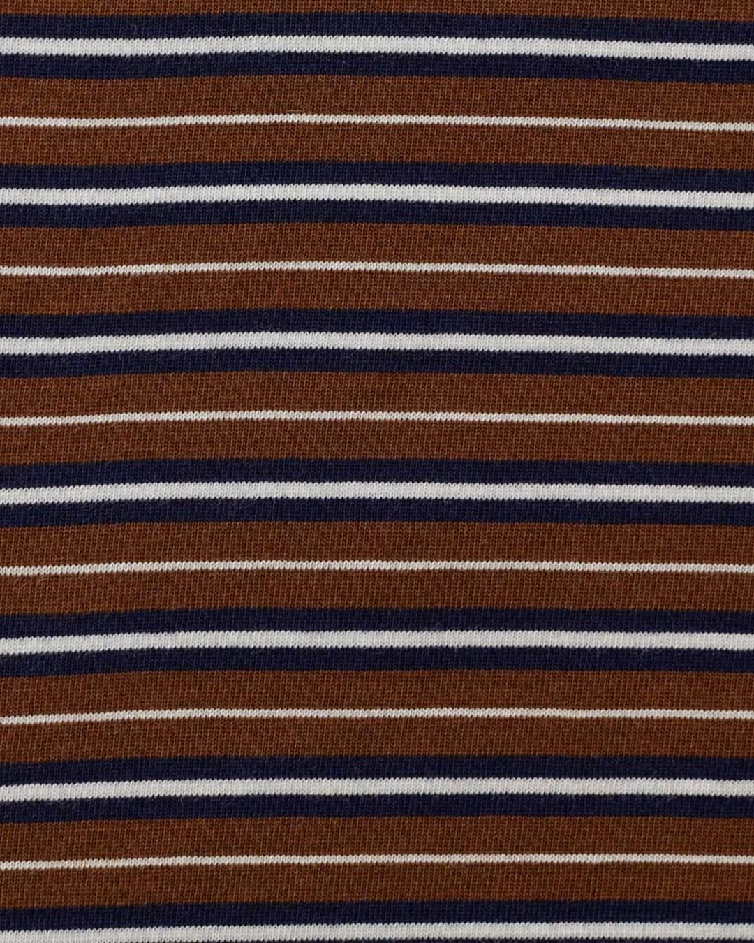 Merci - T-Shirt Rob Rayures - Marron & Marine