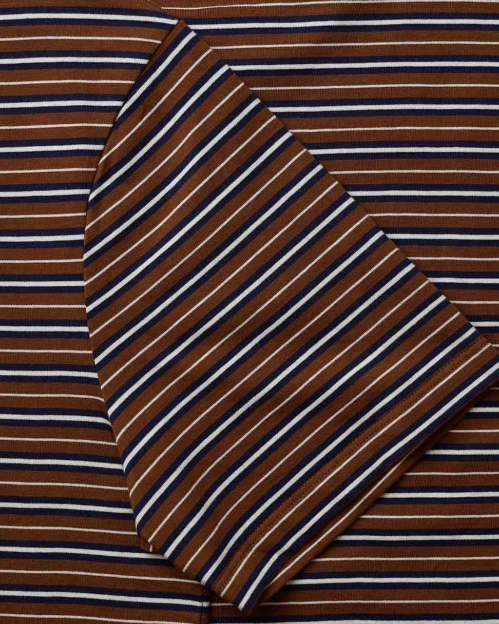 Merci - T-Shirt Rob Rayures - Marron & Marine
