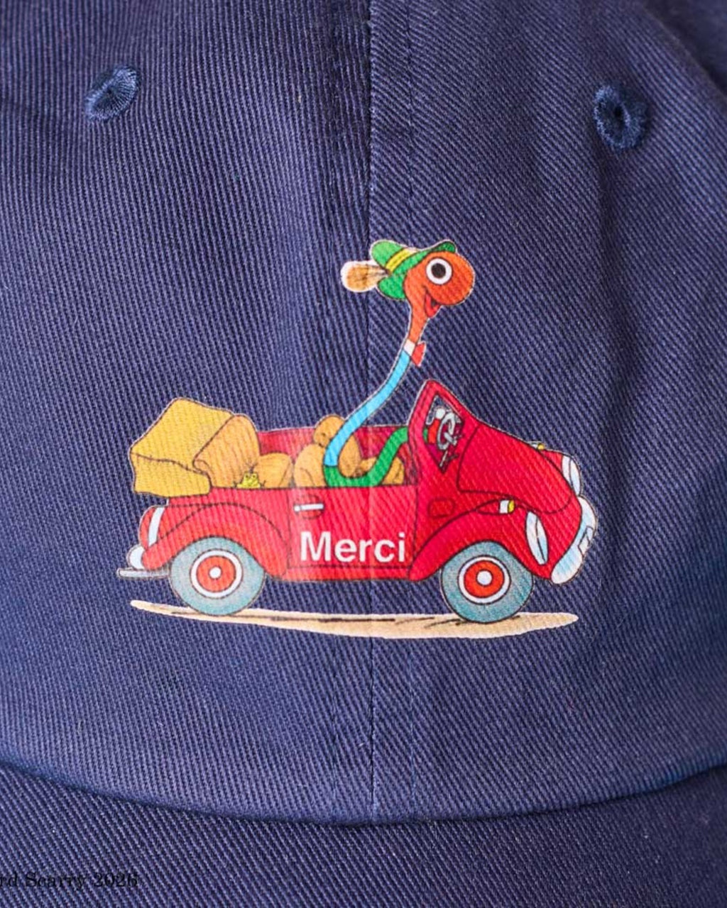 Merci x Richard Scarry - Casquette Kids Lowly Worm - Marine