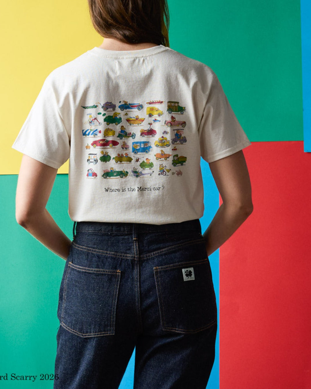Merci x Richard Scarry - T-Shirt Cars - Écru