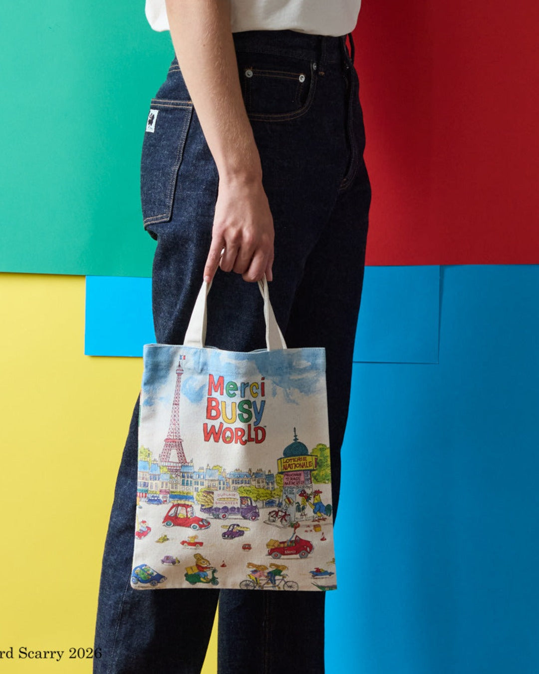 Merci x Richard Scarry - Tote Bag En Coton Merci Busy World
