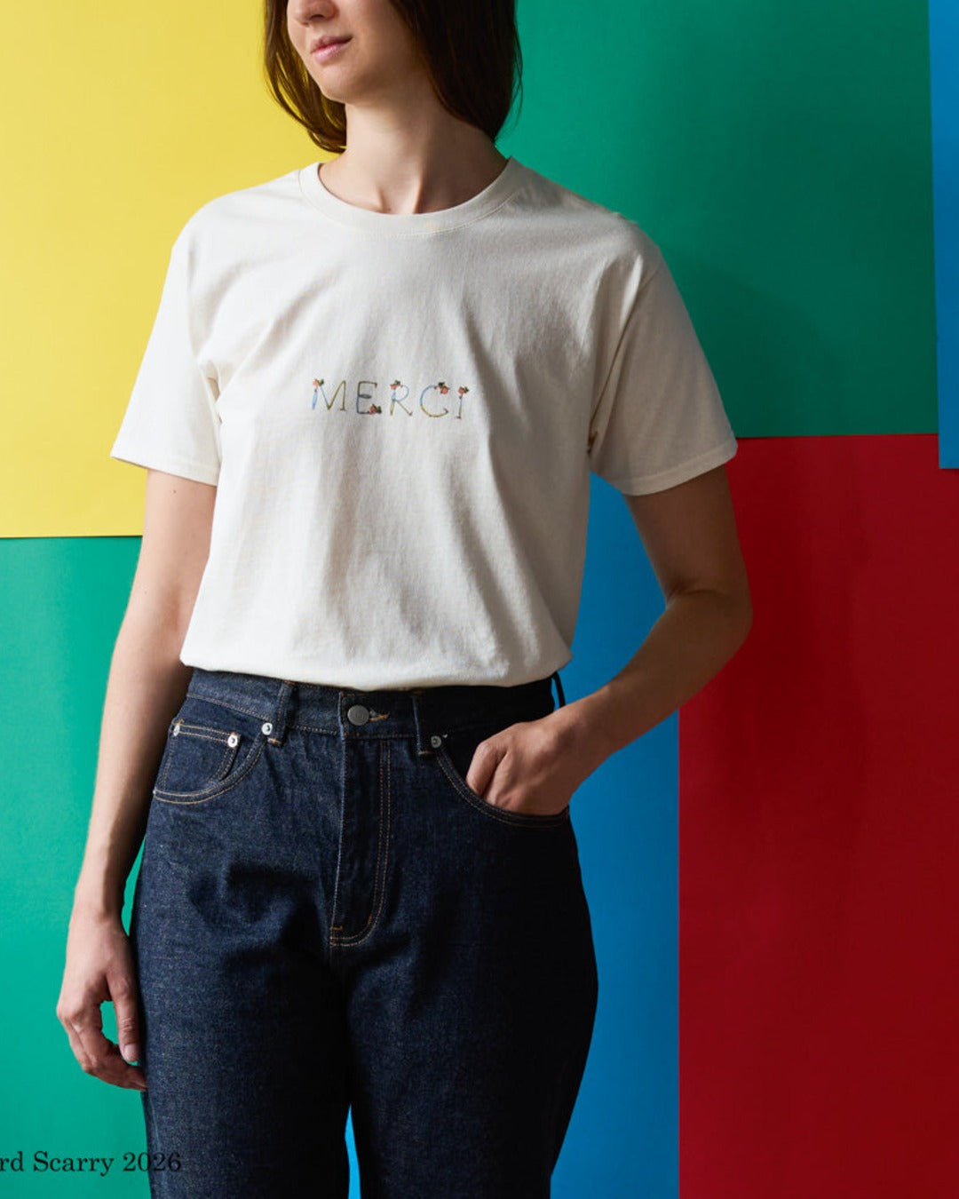 Merci x Richard Scarry - T-Shirt Alphabet - Écru