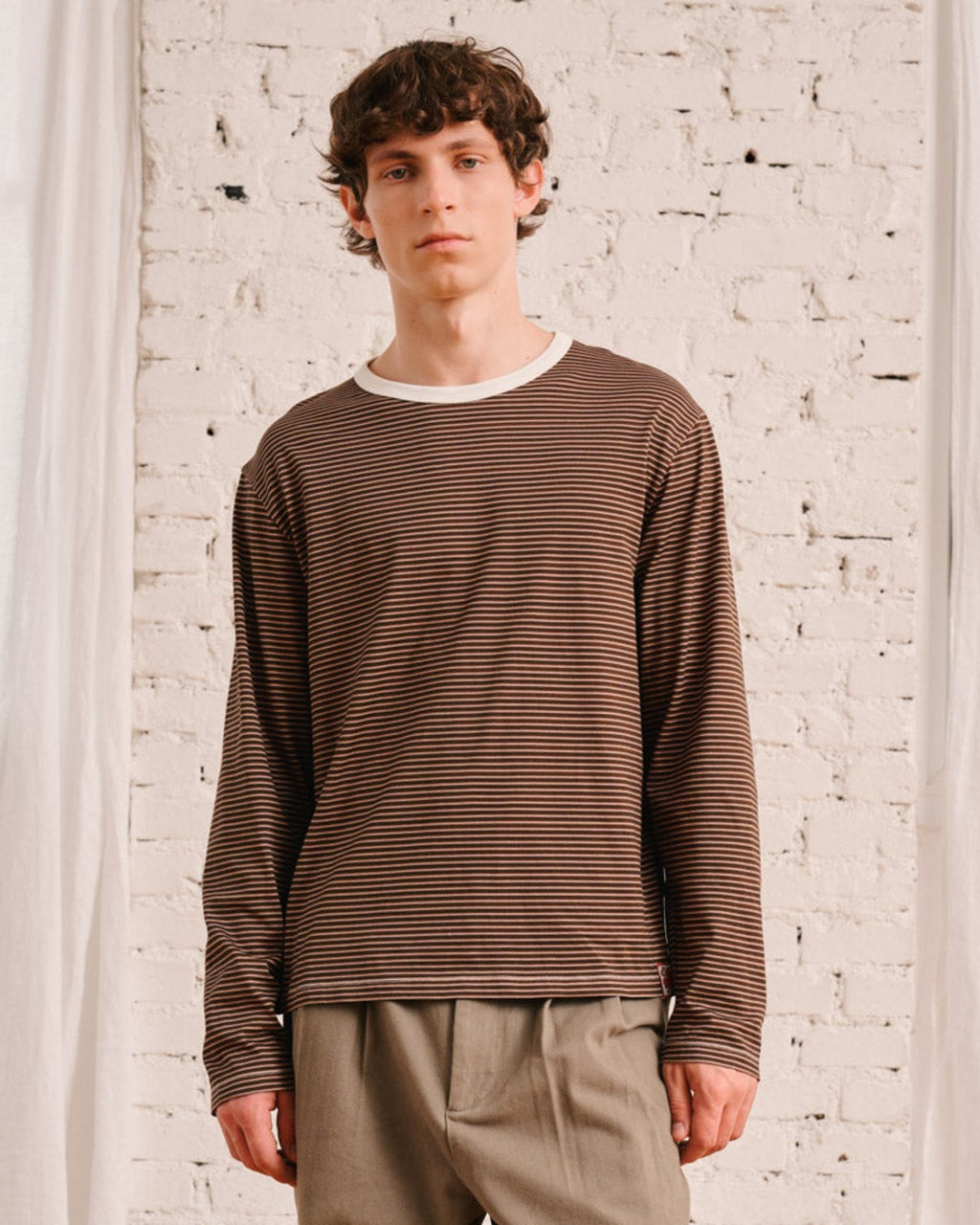 Merci - T-Shirt Julian - Marron & Beige