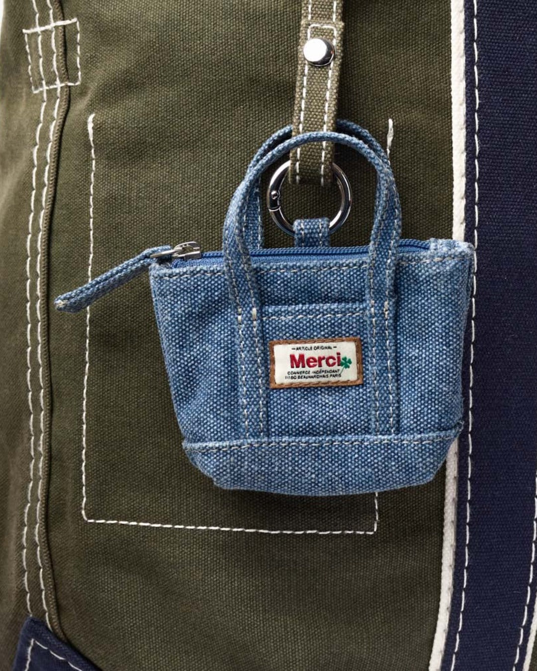 Merci - Porte Monnaie Candide Charm - Denim