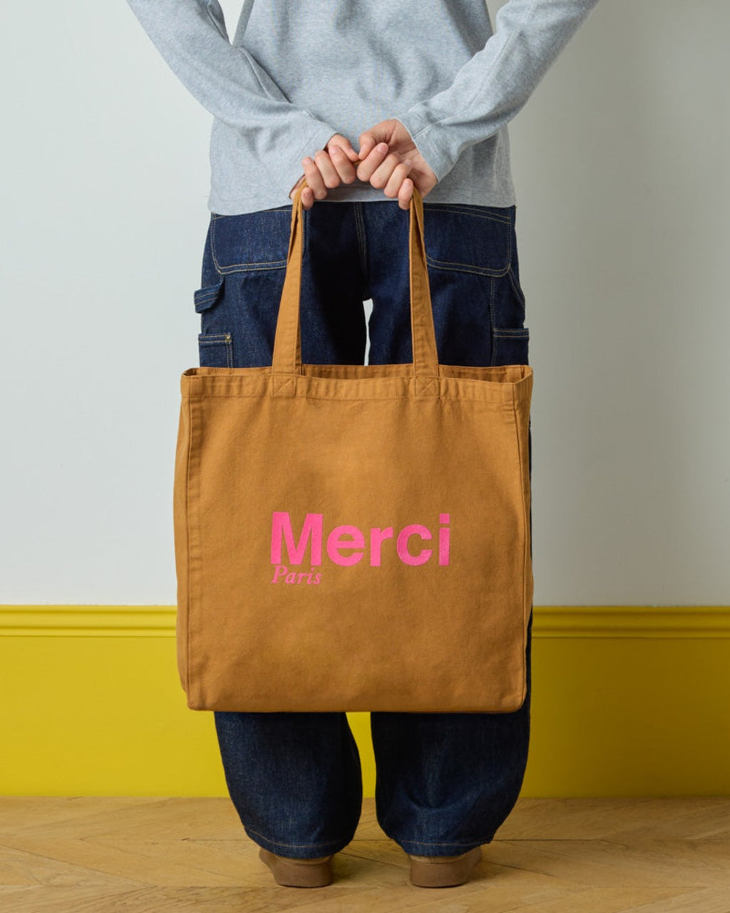 Merci - Tote Bag En Coton - Camel & Rose